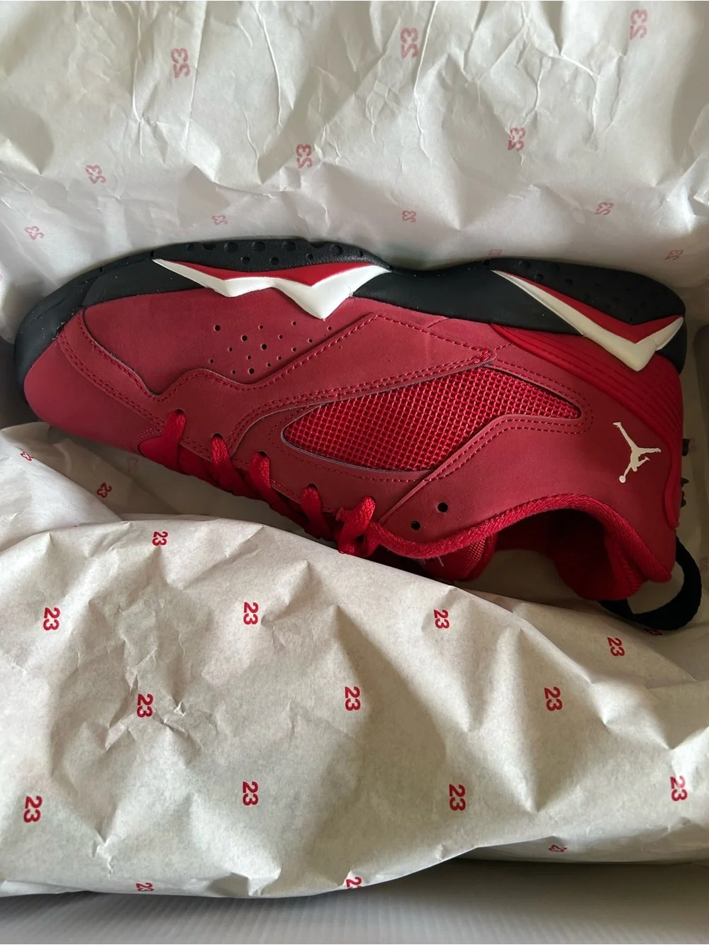 Jordan Men's Red and Black Low-Top Sneakers